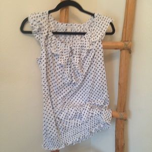 French Laundry summer top in polka dot and ruffles